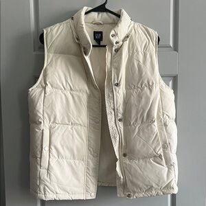 GAP Off-White Quilted Vest